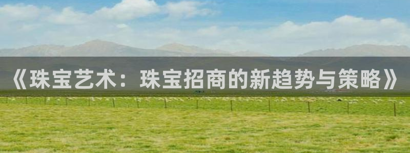 天宏娱乐涛涛：《珠宝艺术：珠宝招商的新趋势与策略》
