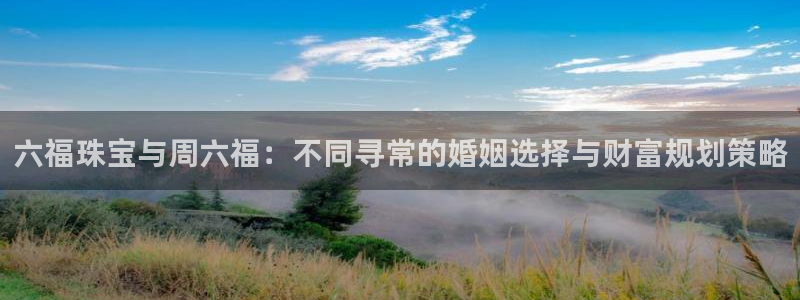 天宏娱乐王叔：六福珠宝与周六福：不同寻常的婚姻选择与财富规划