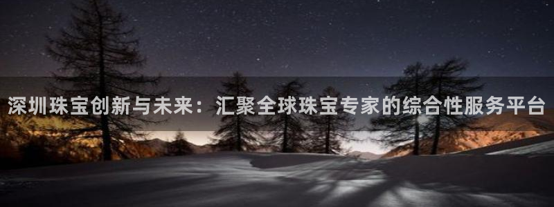 天宏娱乐龙叔：深圳珠宝创新与未来：汇聚全球珠宝专家的综合性服